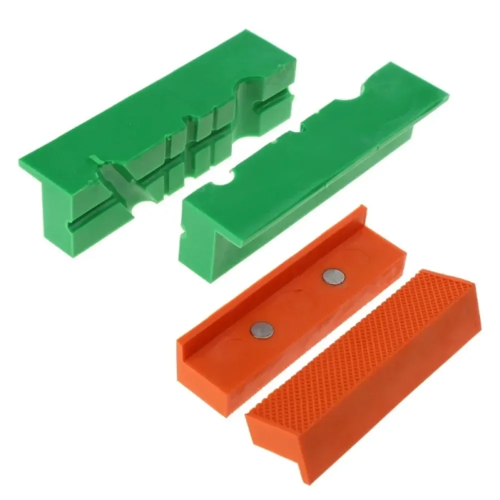 2pcs 4/5/6 Inch Magnetic Soft Pad Jaw Rubber For Metal Vise Bench Machine Tools For Metal Vise Bench Machine Tools