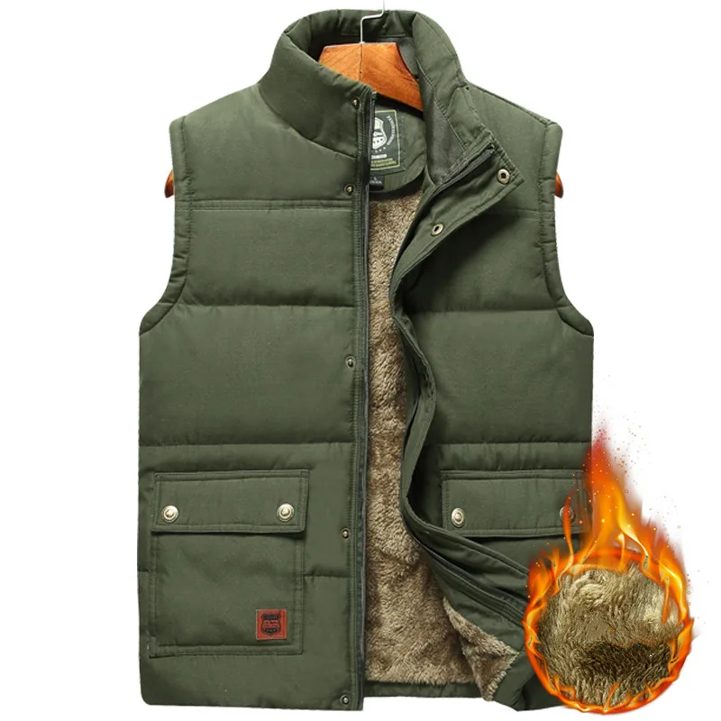 Männer Große Größe Kleidung Winter Weste Jacken Ärmellose Mantel 2024 Pelz Mode Große Größe 8xl Männlich Warme Weste Fleece weste Männer