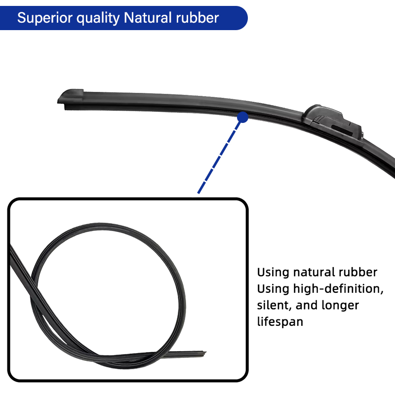 Gancho de limpiaparabrisas de coche, limpiaparabrisas Universal de goma suave sin marco, 14 ", 16", 17 ", 18", 19", 20 ", 21", 22", 24", 1 ud.