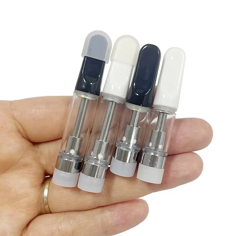 10 Stück TH205 Vape-Kartuschen 0,5 ml 1,0 ml CC-ell-Zerstäuber Keramikspule Schwarz/Silber/Gold/Holz-Tropfspitzen 510-Gewinde dicker Öltank