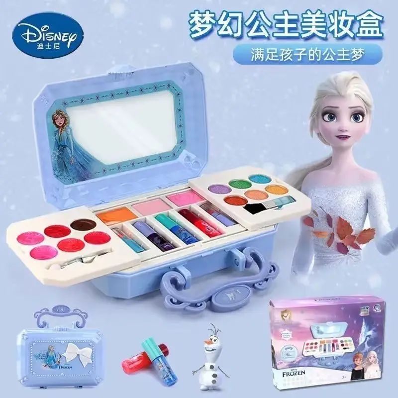 Disney nuevas niñas frozen 2 princesa elsa anna cosméticos conjunto de belleza juguete con caja niños princesa juguetes de moda juguete para jugar a las casitas regalo