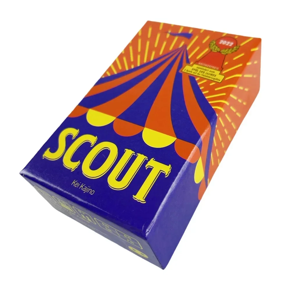 Dobre seu idioma divertido com o jogo de cartas de pôquer Circus Scout – perfeito para noites memoráveis!