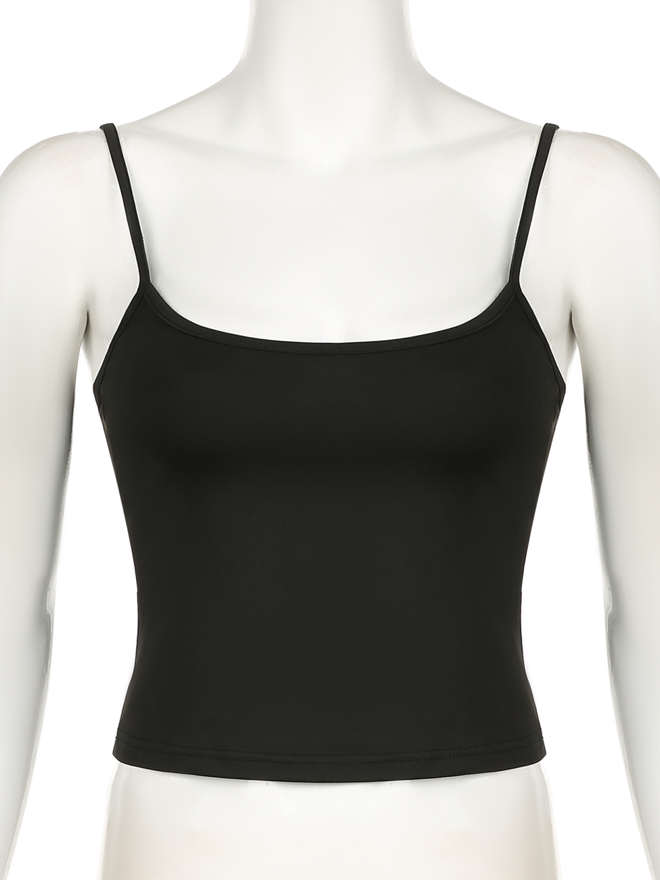 Rockmore Zomer Basic Effen Kleur Hemdje All-Match Mouwloze Slanke Crop Top Casual Spaghettibandjes Tankvest Esthetische Outfit