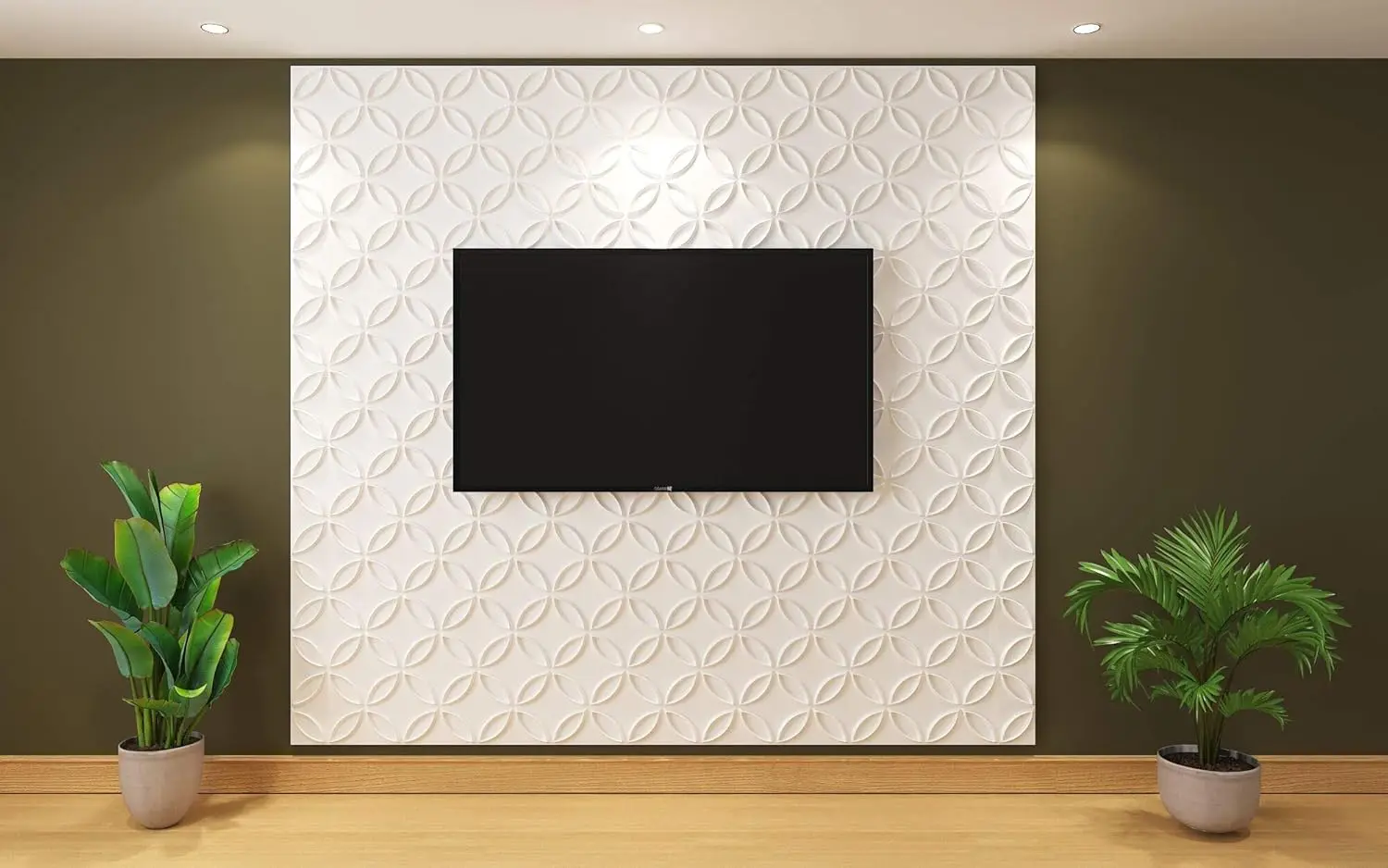 Blanco Paneles 3D, Paneles de Pared 3D para Hogar y Oficina (12 Piezas/3 ㎡ )