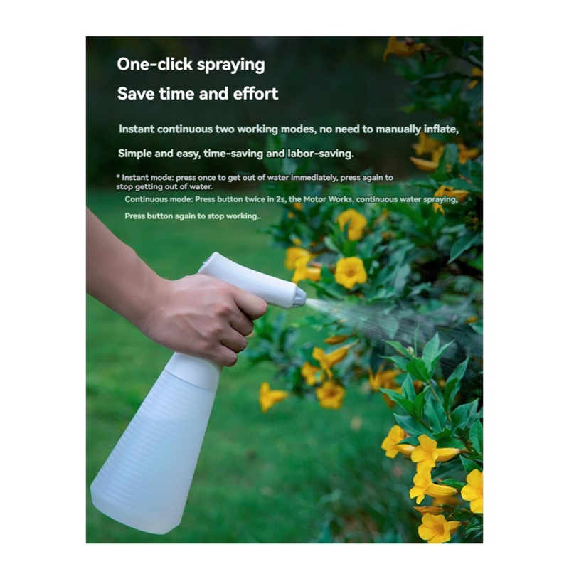 N11R- Portable Electric Watering Can, USB Type-C Rechargeable, For Car Washing Garden Plant Watering