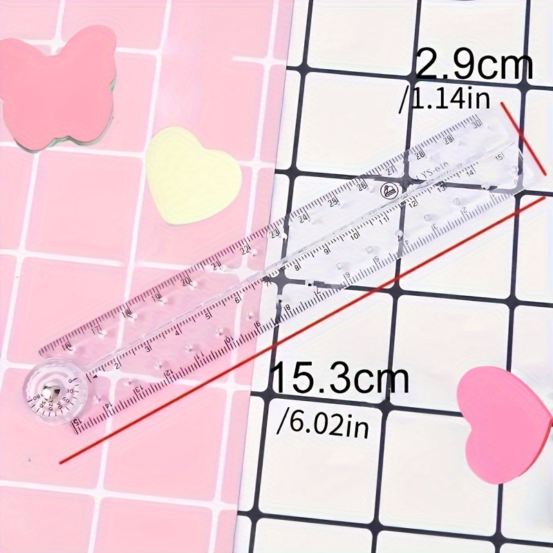 Sturdy transparent foldable ruler - suitable for school, home and office!