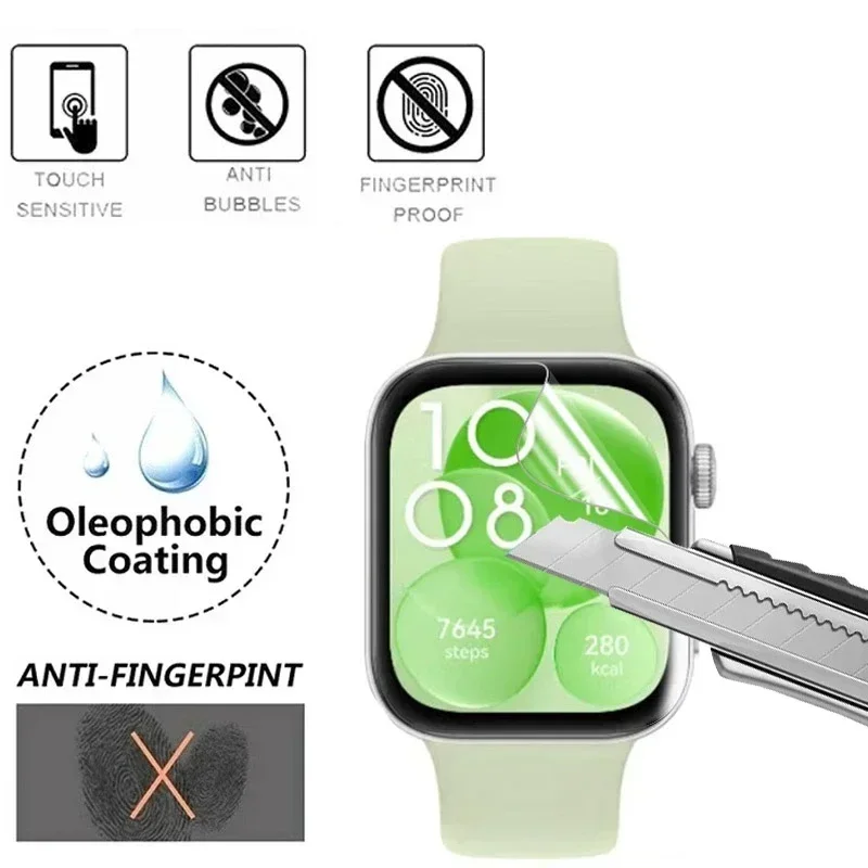 1-5PCS HD Screen Protector for Huawei Watch Fit 3 Anti Scratch Clear TPU Hydrogel Film for Huawei Fit3 Watch Accessories 2024