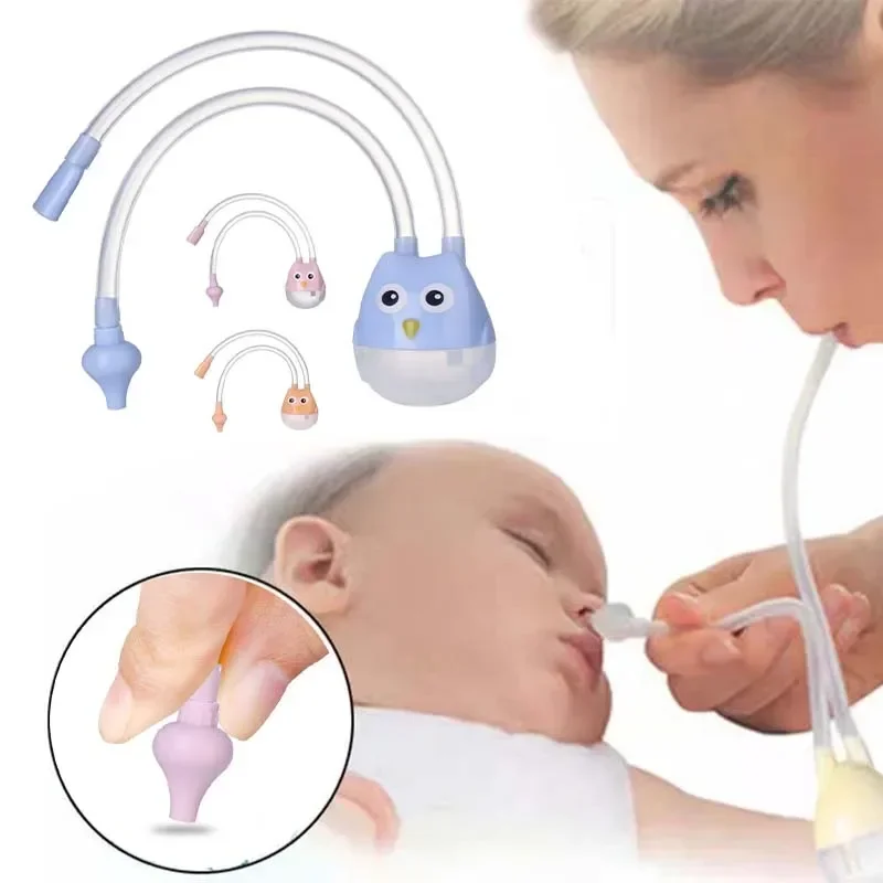 Aspirador Nasal para bebé, limpiador de mocos de succión Nasal infantil, catéter de succión de boca para bebé, herramientas de limpieza de nariz con ventosa para limpieza de niños