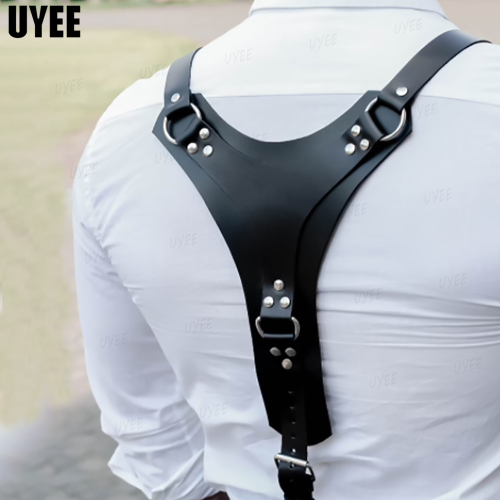 UYEE Vintage heren Jarretel PU Lederen Brace Mannelijke Band Voor Vrouwen Wilde Leisure Casual Riem Shirt Bretels Jeans Accessoires