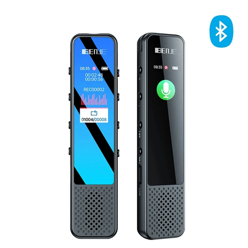 BENJIE G6 Voice Recorder With Speaker Bluetooth MP3 Player 32G Dictaphone 3072Kbps DSP Noise Reduce Recording Tool