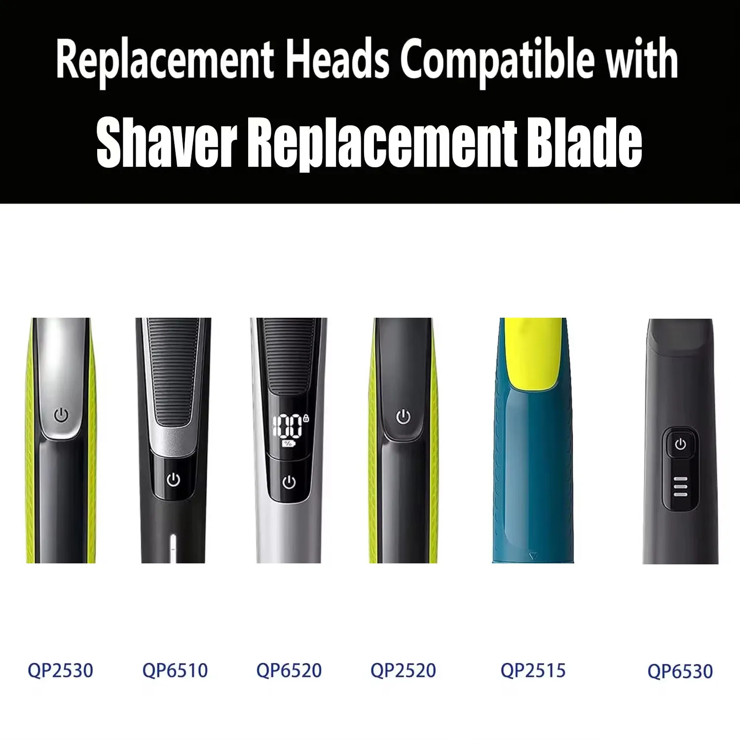 KVIFO 빗 헤어 트리머 한 블레이드 교체 블레이드 수염 면도기 헤드 트리머 QP2520 QP2530 QP2630 QP6510 QP6520 QP2523
