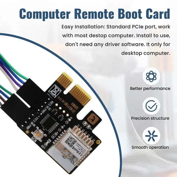 Tuya Wifi Computer Power Reset Switch PCIe Card for PC Destop Computer,APP Remote Control,Support Google Home,MINI Card