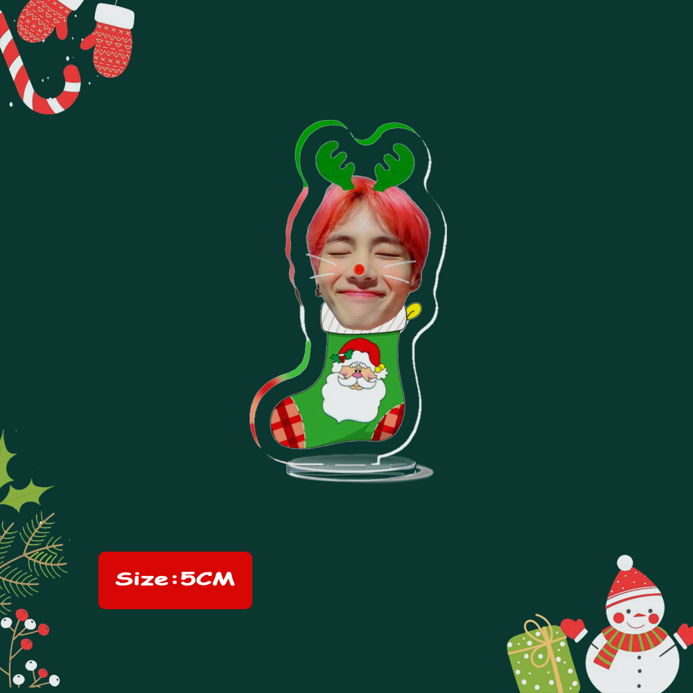 新しいメリークリスマスアクリル Kpop アイドルスタンディカスタマイズフィギュアスタンダー楽しいギフトアクセサリーマーチデスク装飾