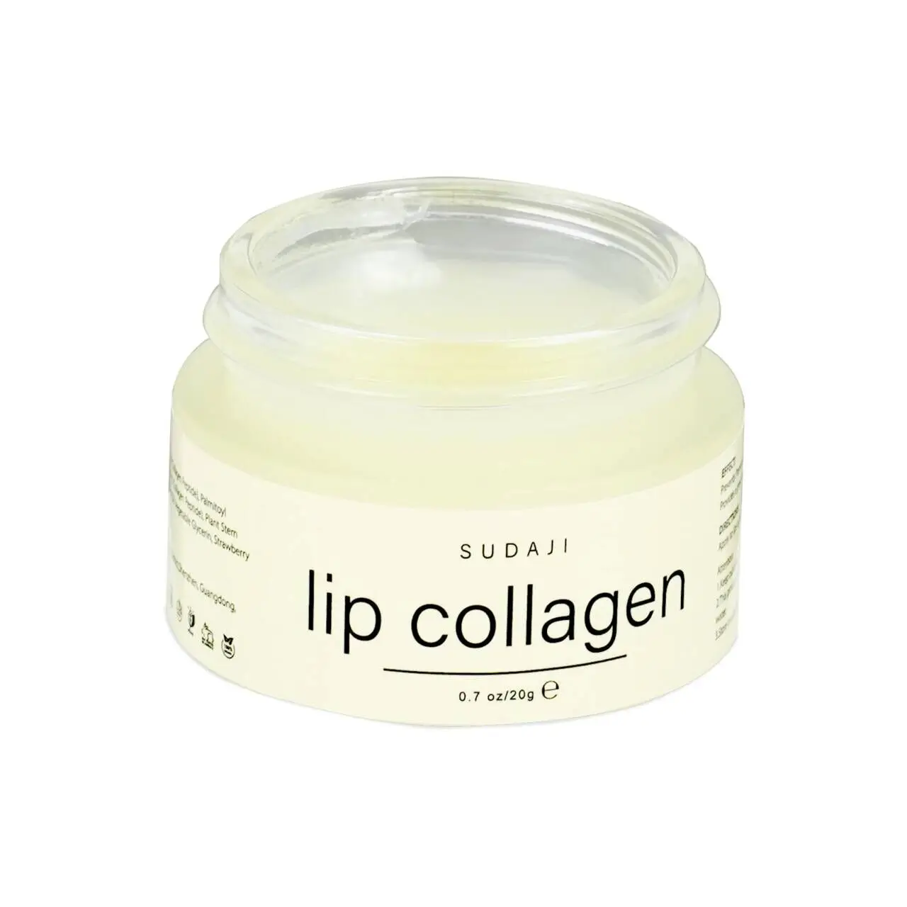 Máscara labial de colágeno com ácido hialurônico, 20g, hidratação profunda, esfoliação hidratante duradoura, dia e noite, pode ser dada como presente