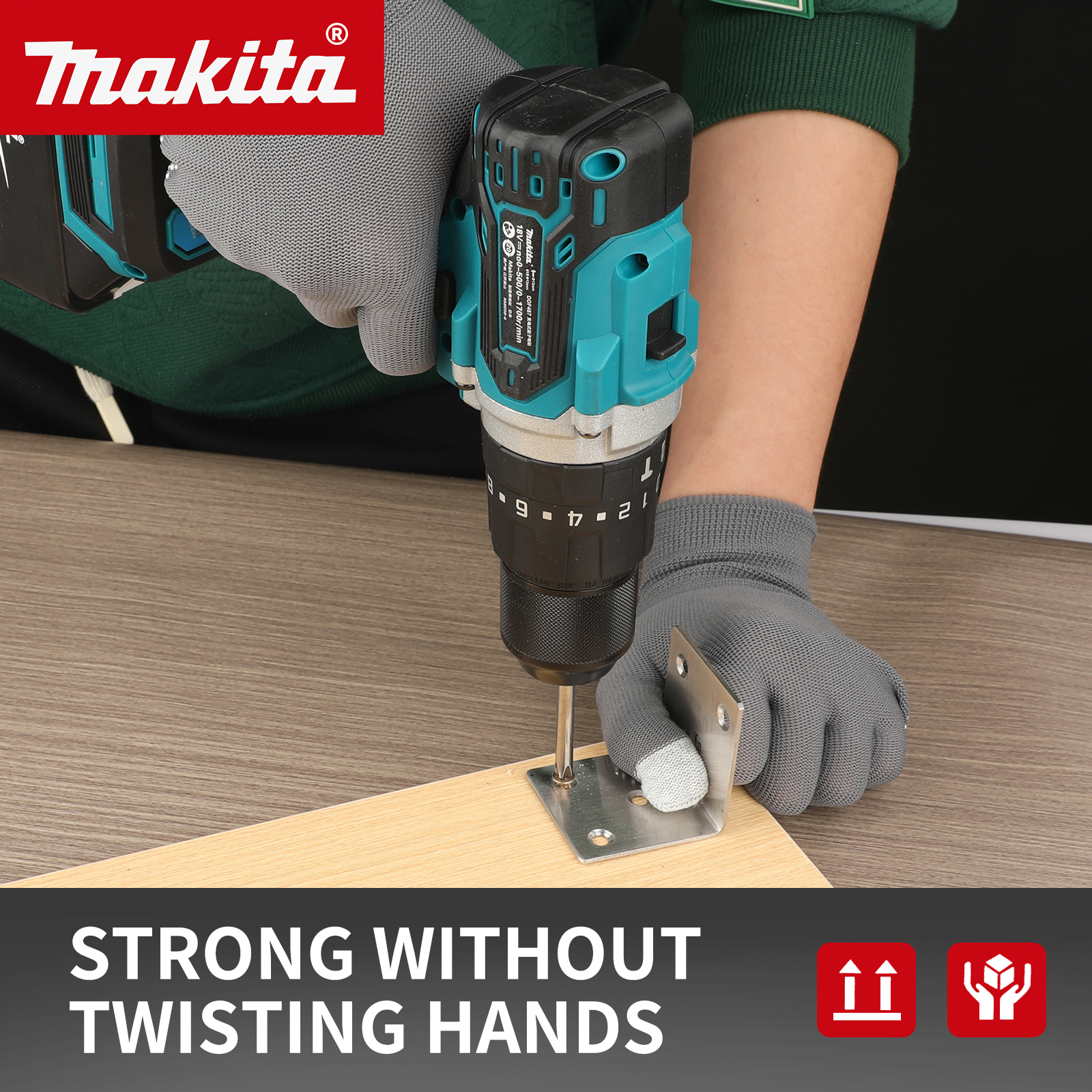 DDF487 Makita 13mm Cordless Driver Drill 18V LXT Brushless Motor Electric Screwdriver Power Tool Suitable for 18V Battery