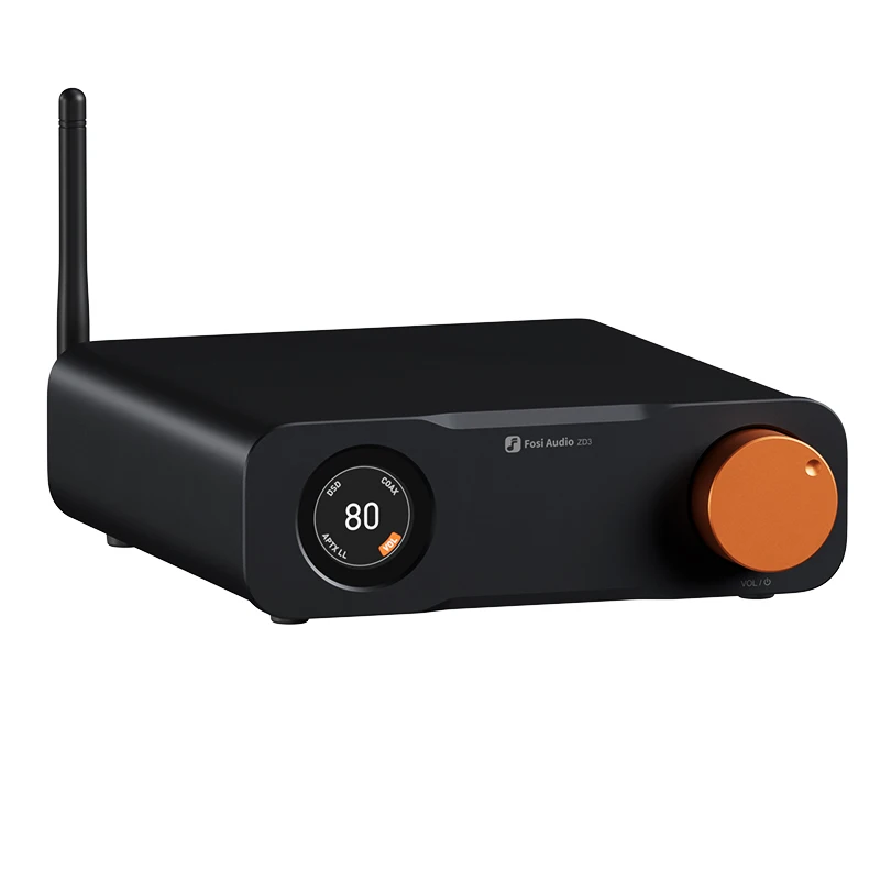 Fosi Audio ZD3 Bluetooth USB Desktop DAC ARC-Eingang, ES9039Q2M Vollsymmetrischer Digitaldecoder für Stereoverstärker mit Fernbedienung
