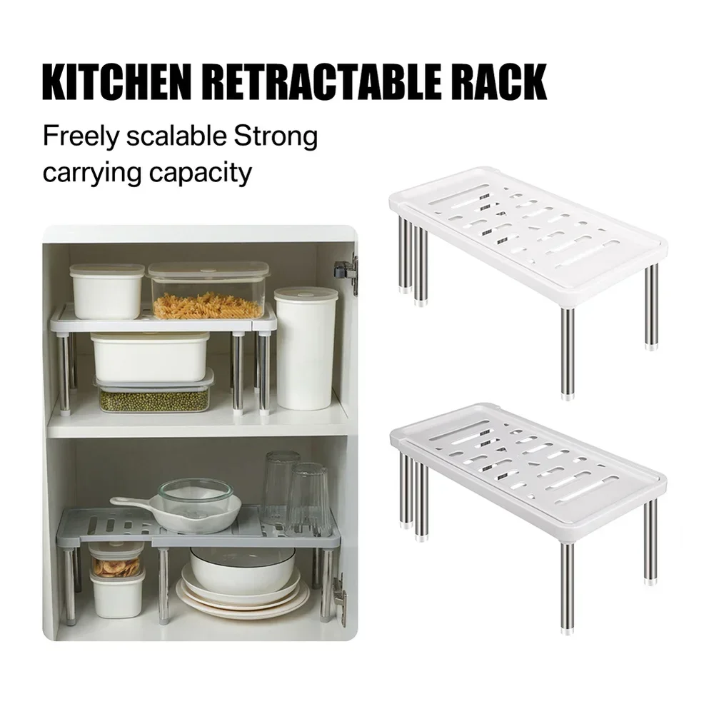 ปรับStorage Rack Organizerชั้นวางPP Storage Rackเดสก์ท็อปSundries Finishing Rackสําหรับห้องครัวห้องน้ําขวดเครื่องเทศ