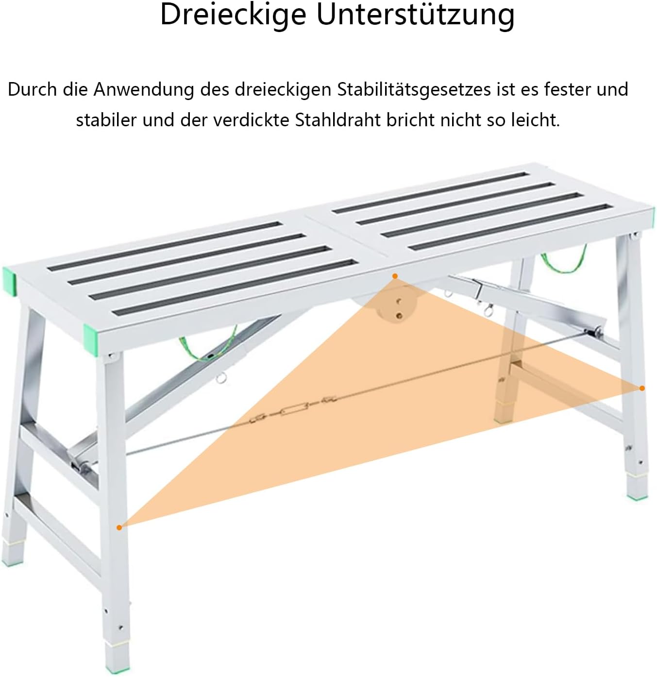 Draagbare, In Hoogte Verstelbare, Opvouwbare Multifunctionele Laddersteigers Met Een Werkplatform Van 160X30 Cm. Laadvermogen: 200Kg.