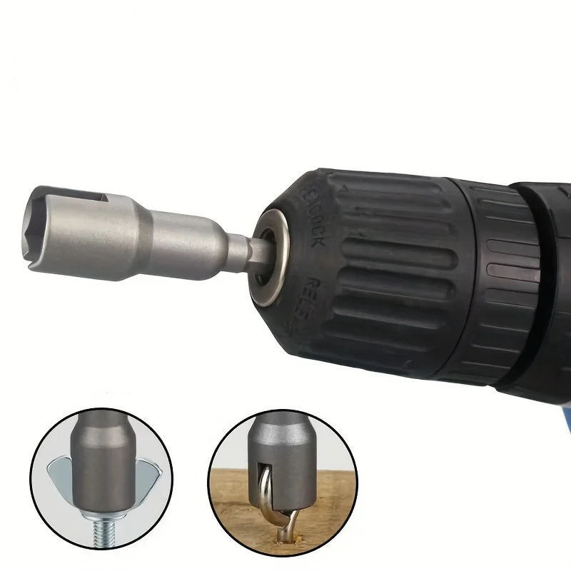 Natural Slotted Butterfly Hole Socket Wrench 65mm Hexagonal Handle Electric Screwdriver Wing Nut Socket Tool