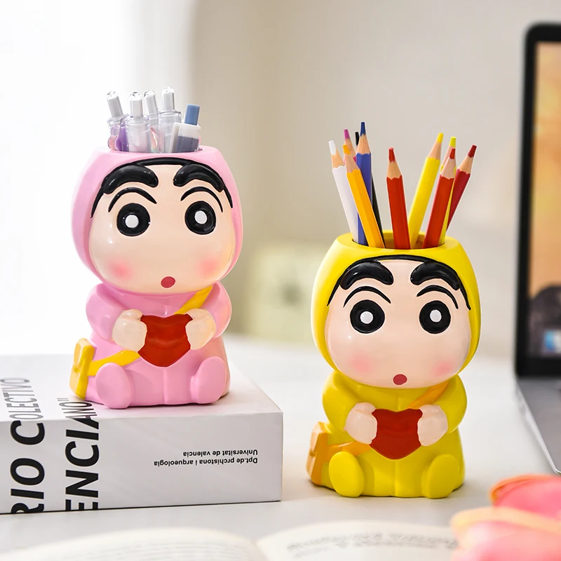 Miniso carino Bixin Crayon Shin Chan portapenne serie portapenne da scrivania ornamento di stoccaggio regalo commemorativo creativo
