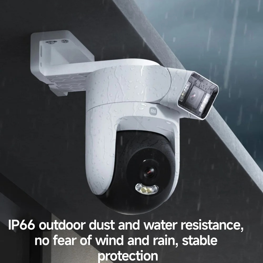 New Xiaomi Outdoor Camera 4 Dual Lens 5MP 3K HD Dual View Monitoring Panoramic Closeup Tracking IP66 Weatherproof AntiTheft CN