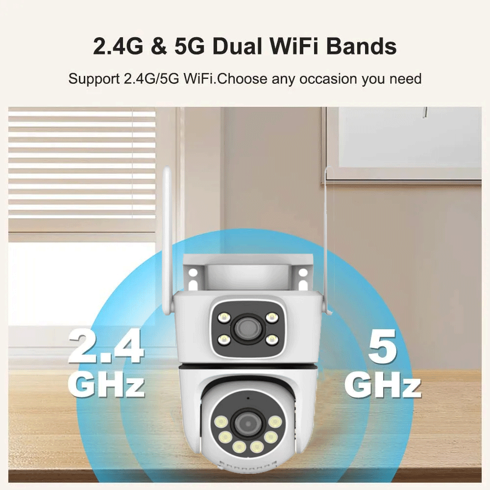 10MP Tuya Wifi PTZ Camera 4K Dual Lens Dual Screen Security Camera IR Human Detection Outdoor Wireless Surveillance 10X Zoom Cam