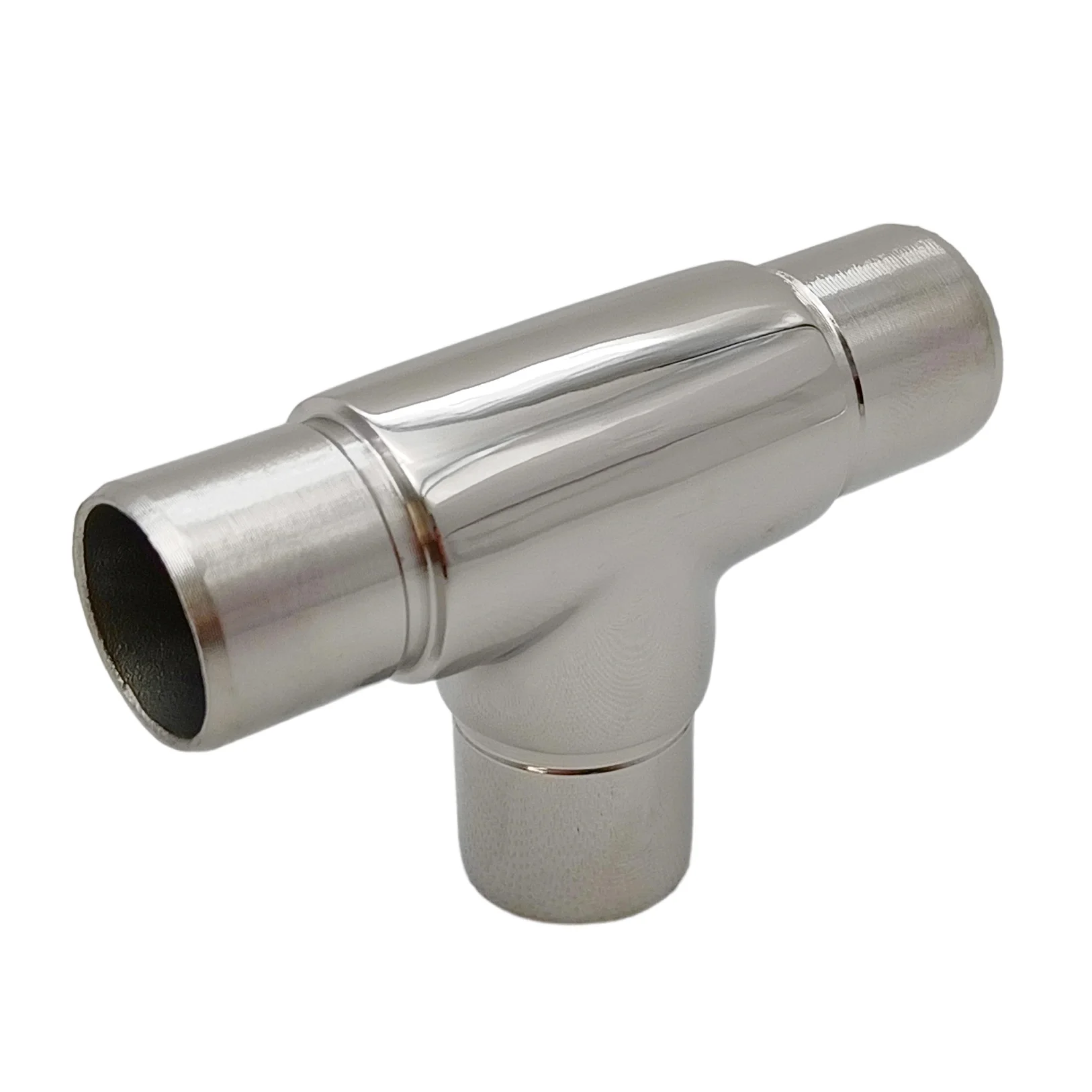 4PCS สแตนเลสสตีลในร่มหรือกลางแจ้งราวบันได T Connector 3 Way Handrail Joiner