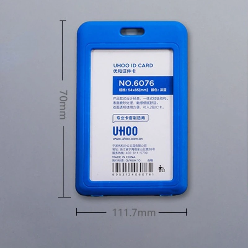 Plastic ID Tag Name Badge Holder Working Permit Case for Staff Employee's Work Card Sleeve Protector