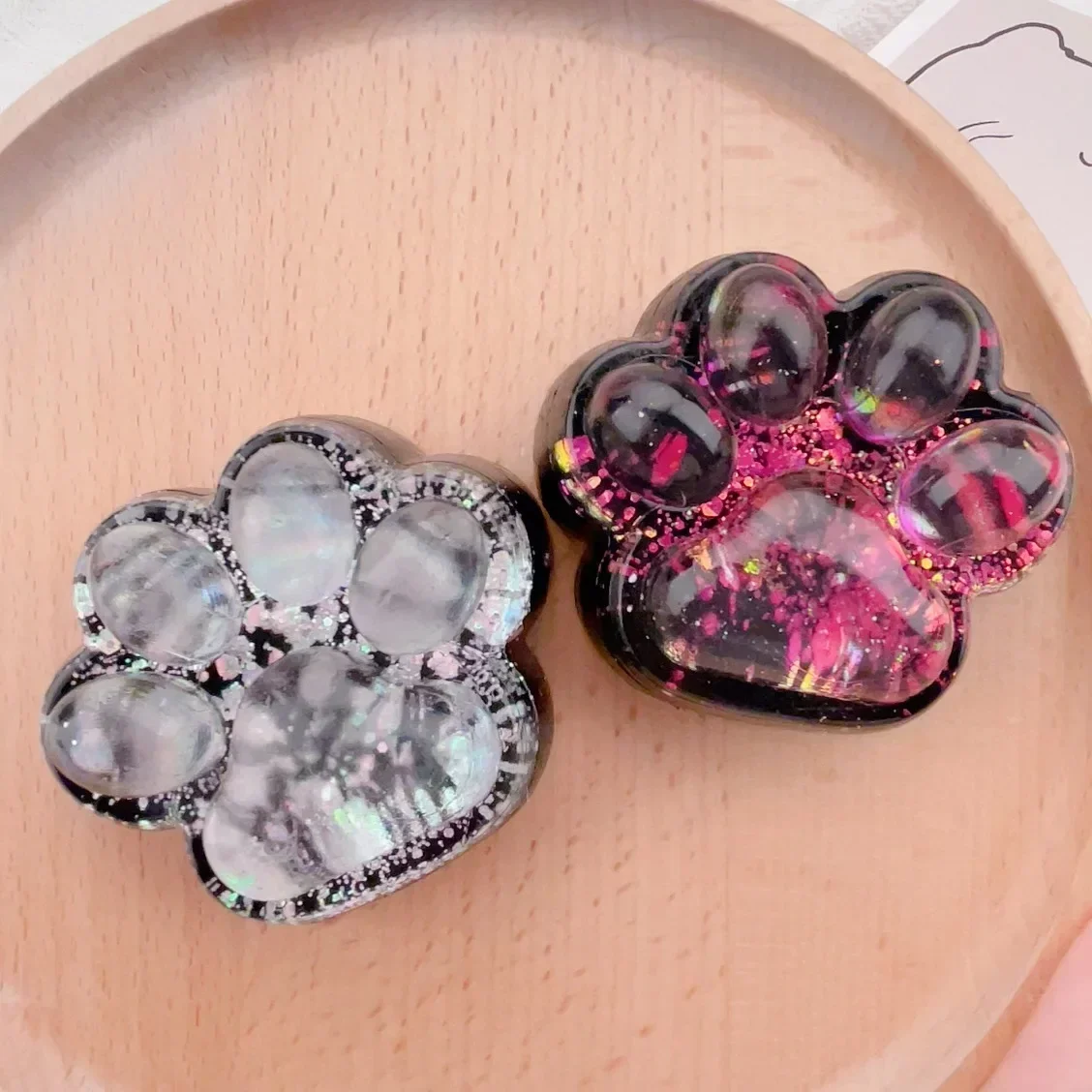 New Cute Sequin Soft Cat Claw Squishy Fidget Toy Slow Rebound Stress Relief Toy Pinch Decompression Cat Paw Soft Squeeze Toy