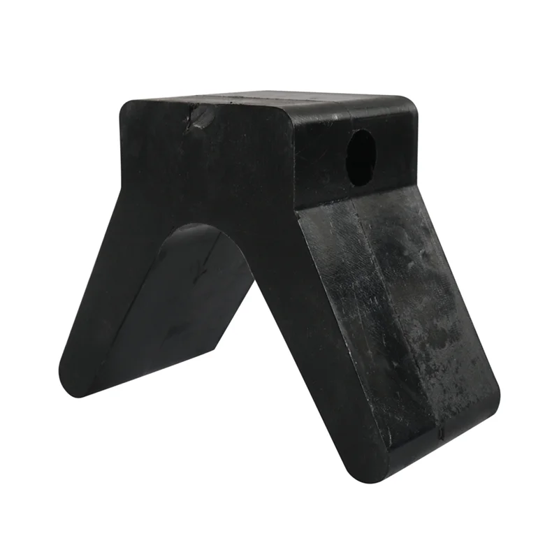 Bloco de parada de arco para reboque de barco estilo V, parada de arco de borracha, furo de montagem sem marcação, 2 polegadas de largura, 4 polegadas, V-Span