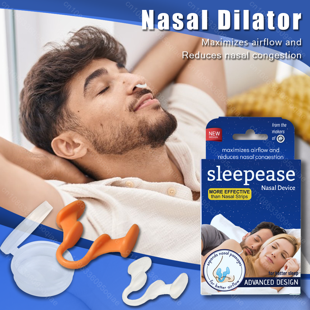 Dilatador Nasal antironquidos para dejar de roncar, Clip nasal de silicona, deporte, fácil aliento, dispositivo de ayuda para dejar de roncar, mejorar el sueño