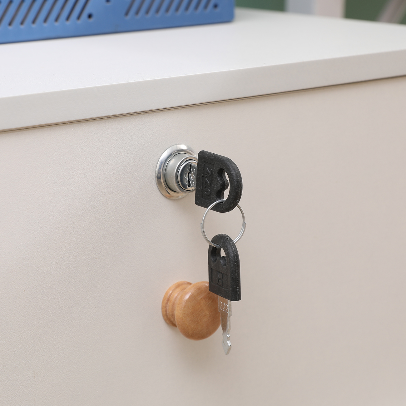 BonChoice 3 Drawers Mobile File Cabinets Pedestal Office Filing Cabinet Lockable with Rolling Casters, Wood Under Desk Storage