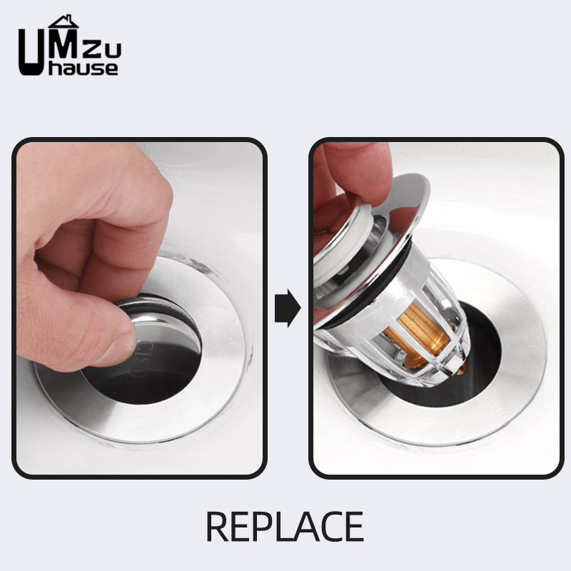 Universal Bathtub Filter Drain Hair Catcher Bathroom Sink Stopper Washbasin Strainer Anti Clog Pop Up Drainer Plating Brass Plug