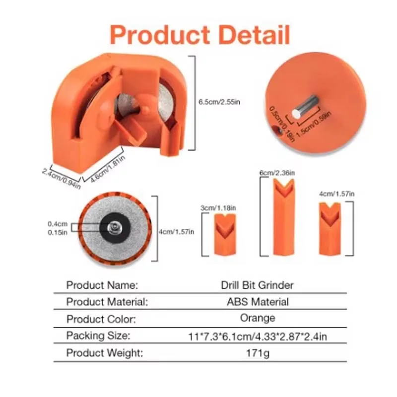 Electric Drill Bit Sharpener 2-16mm Diamond Milling/Twist Drill Bit Sharpener, Household Grinding Tools, Double-sided Polishing