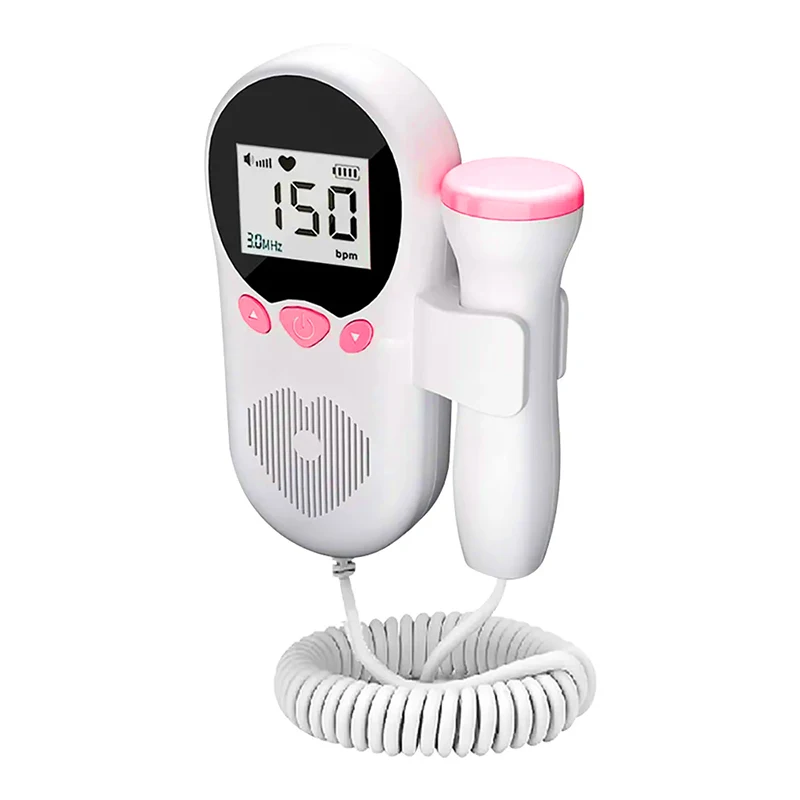 Thuis Doppler Foetale Hartslagmeter Baby Zwangerschap Hartslag Detector LCD Backlight Geen Straling Stethoscoop Pulse Meter 3MHz