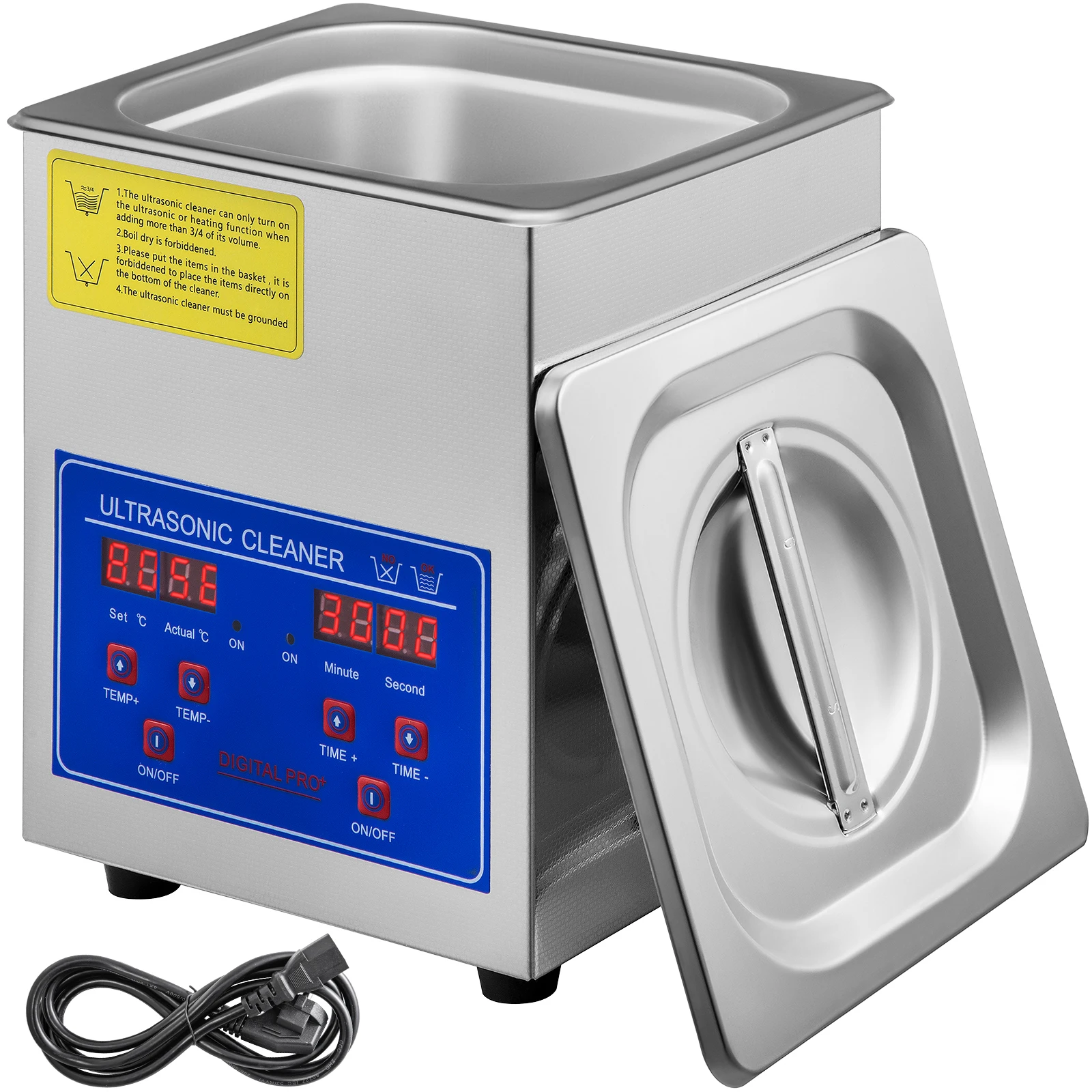 Vevor Ultraschallreiniger, 1,3 l, Ultraschallreiniger, professionell, Digital, Ultraschall-Anzeige, 1,3 l