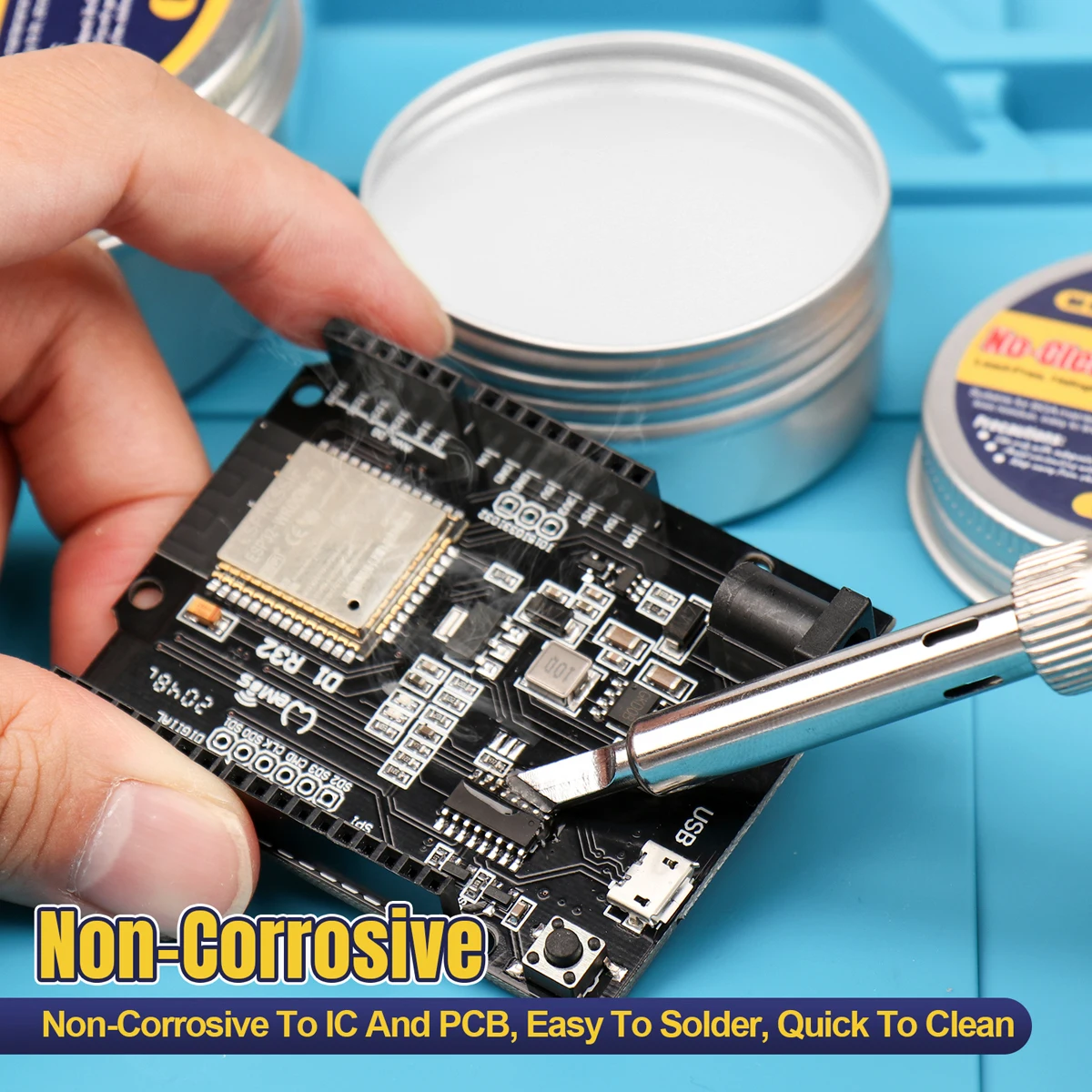 3.52oz/100g No-Clean Solder Flux Rosin Paste Flux สําหรับหัวแร้งบัดกรีตะกั่วบัดกรี Flux Paste ซ่อม/บัดกรี/เชื่อม