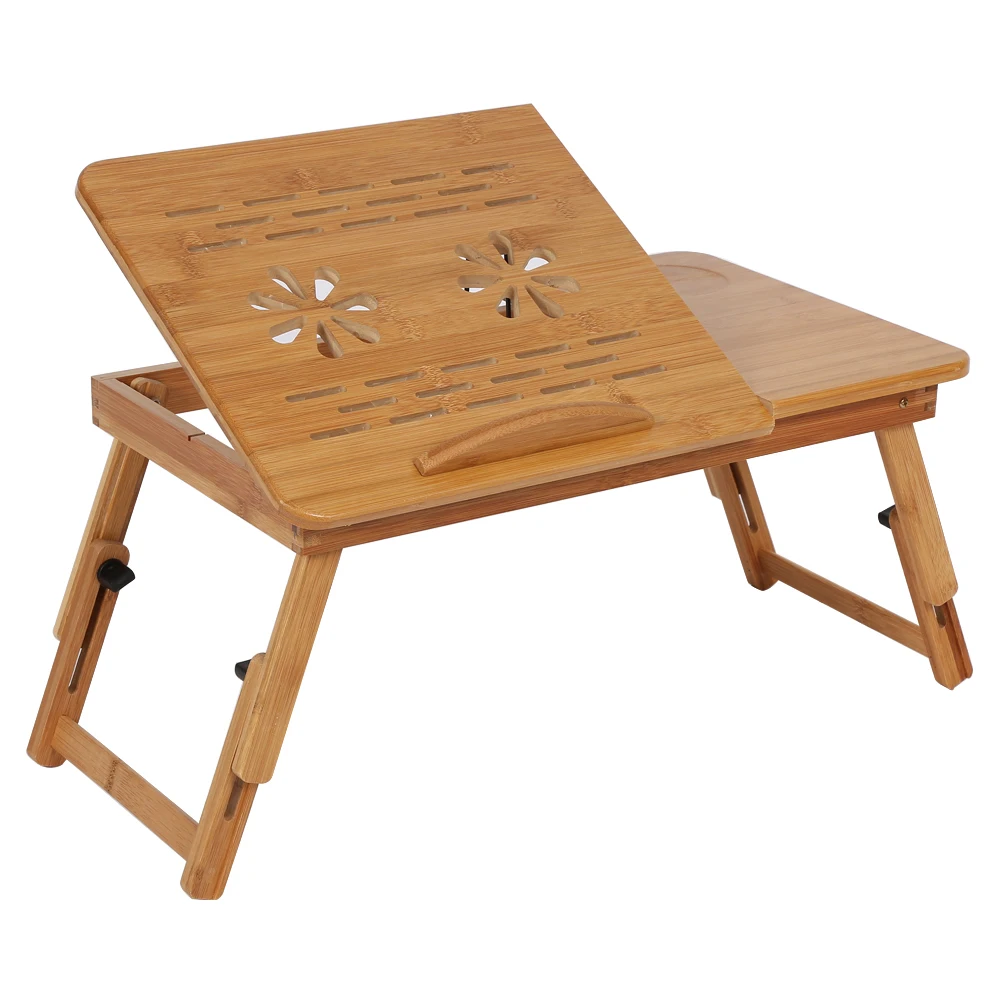 Bed Desk Bed Lap Desk Laptop Bed Desk Adjustable Bamboo Rack Shelf Dormitory Bed Lap Desk Portable Book Reading Tray Stand
