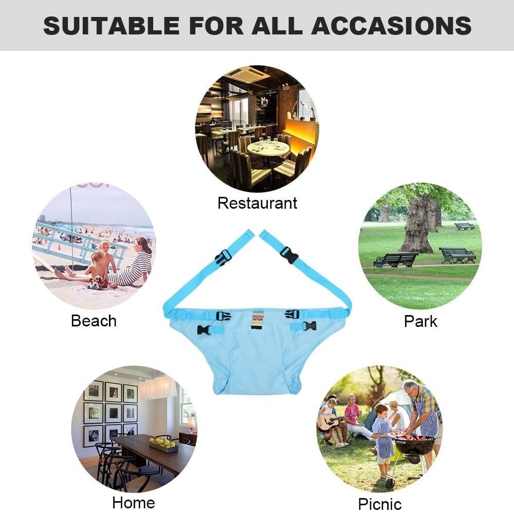 Cinta de assento alta respirável infantil, cadeira de jantar do bebê, cinto fixo, ajustável, lavável, ao ar livre, segurança