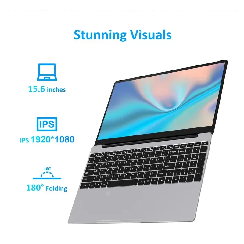 Fast Shipping แล็ปท็อปที่ถูกที่สุด N95 แล็ปท็อป 15.6 นิ้วแบบพกพา Notebook Computadoras แล็ปท็อปพีซีคอมพิวเตอร์