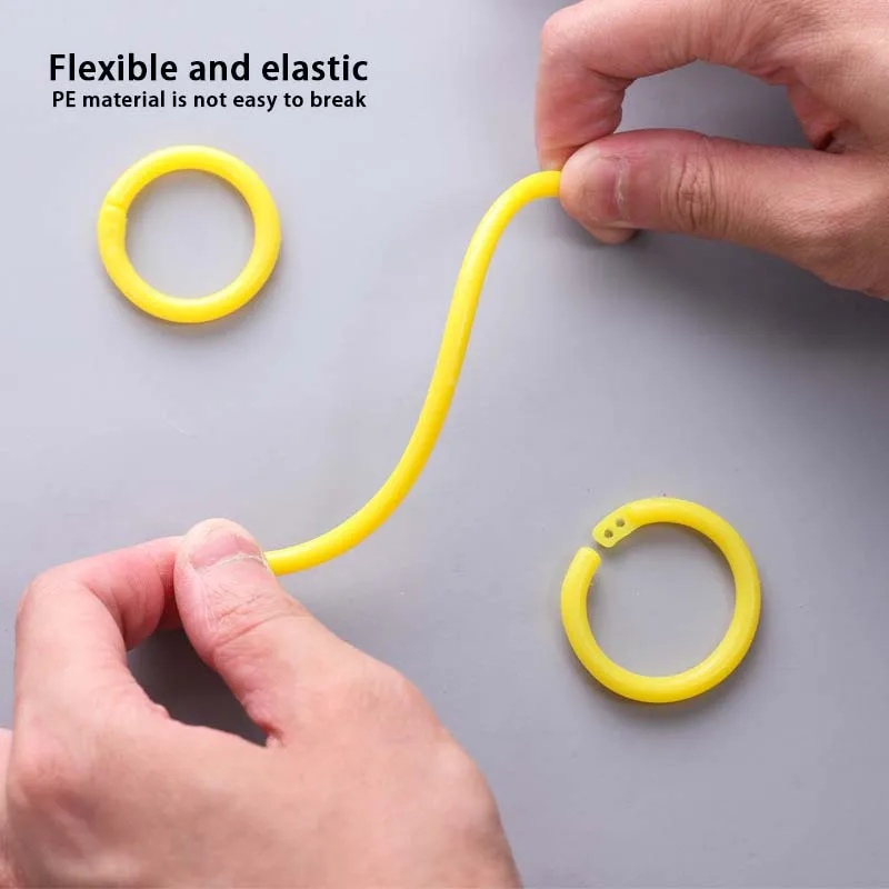 50ピース/バッグプラスチック色リングバインダー15-40ミリメートルdiyアルバムルーズリーフブックフープオープニングオフィスバインディングsupplieフォトアルバム