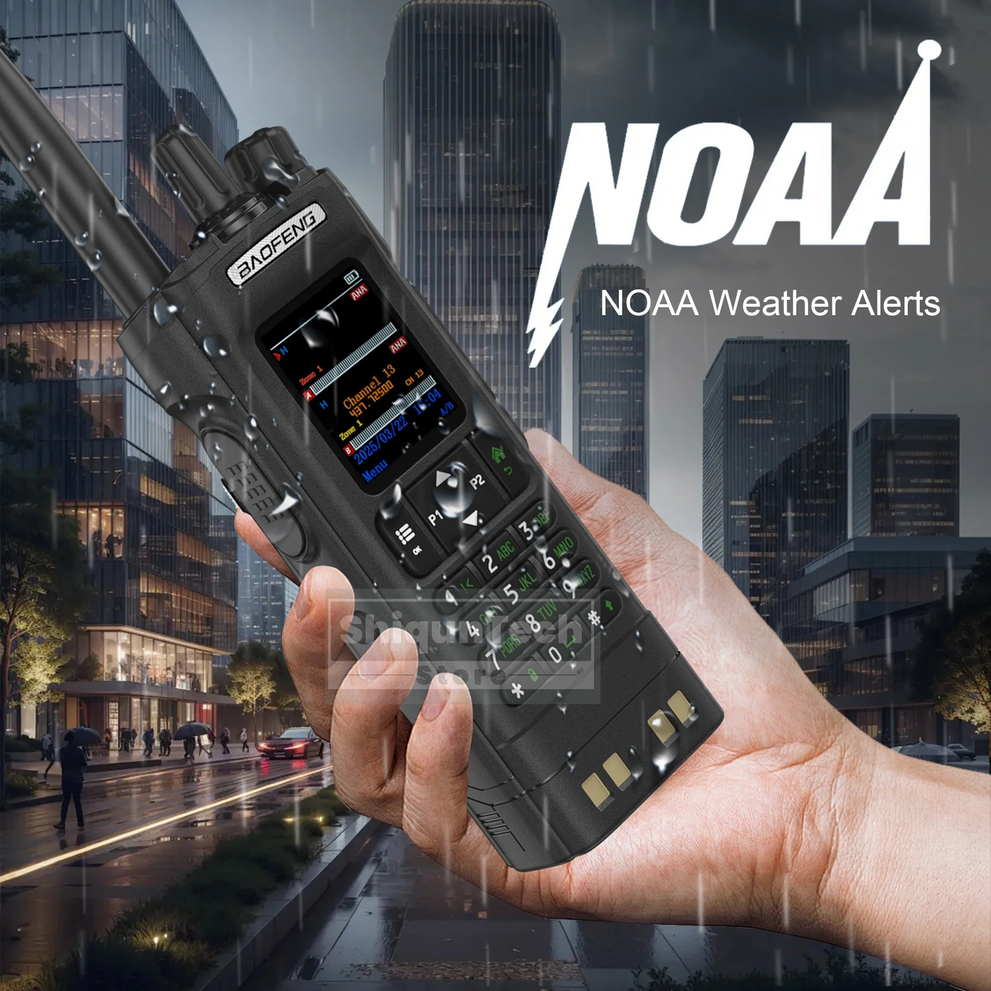 1PCS/2PCS BAOFENG DM-32 DMR Digital Walkie Talkie GPS APRS Dual Modus Analog TDMA Dual Time Slot AES256 typ-C AM Schwarz Ham Radio