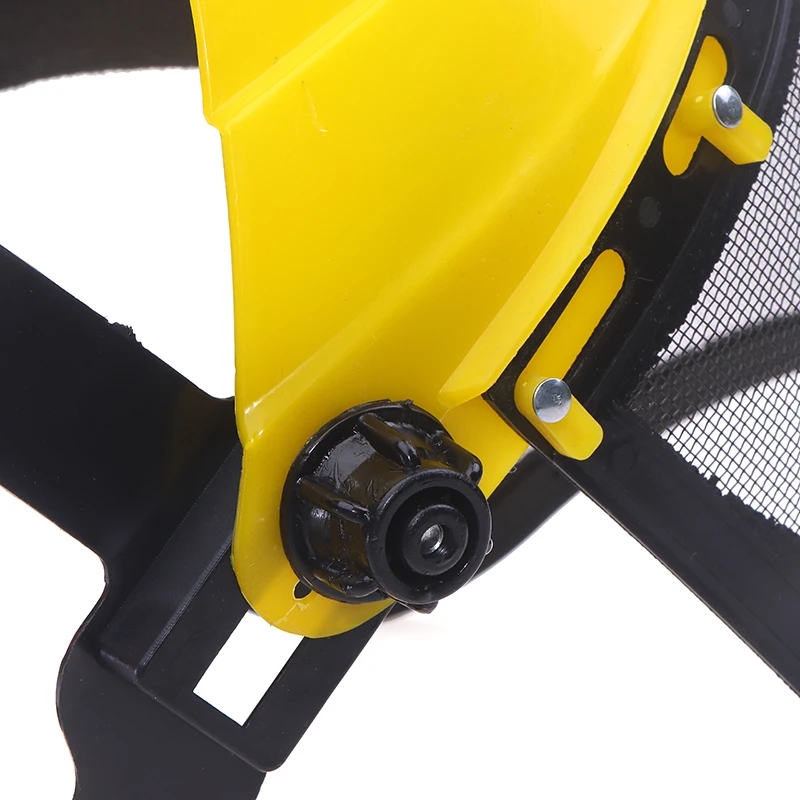 Casco de seguridad de cara completa con máscara protectora de malla para cortadora de césped de jardín, desbrozadora, protección forestal, 1 ud.