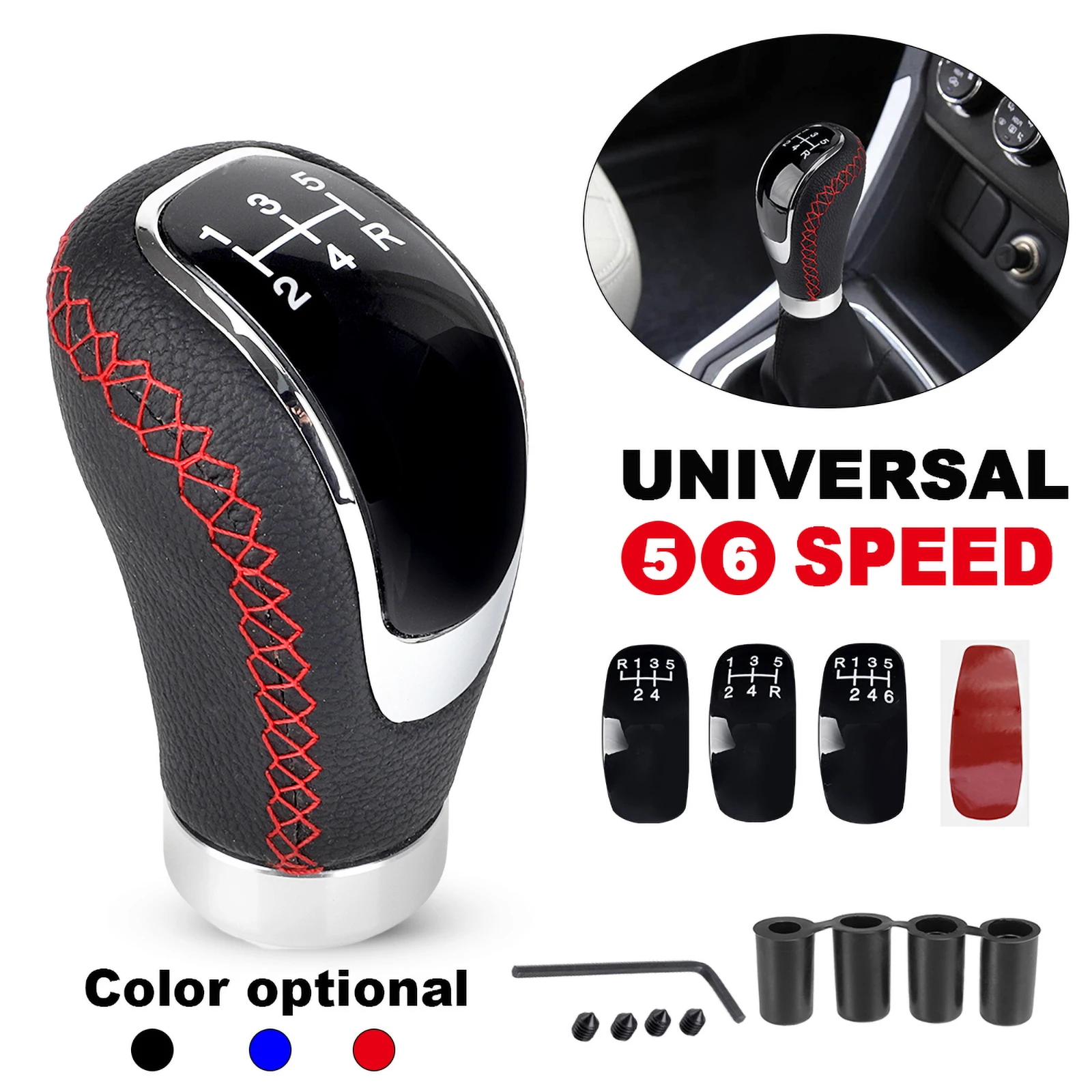 5/6 geschwindigkeit Schaltknauf Schaltgetriebe Universal Auto PU Leder Erweiterte Schalthebel Getriebe Kopf Schalthebel Schaltknauf
