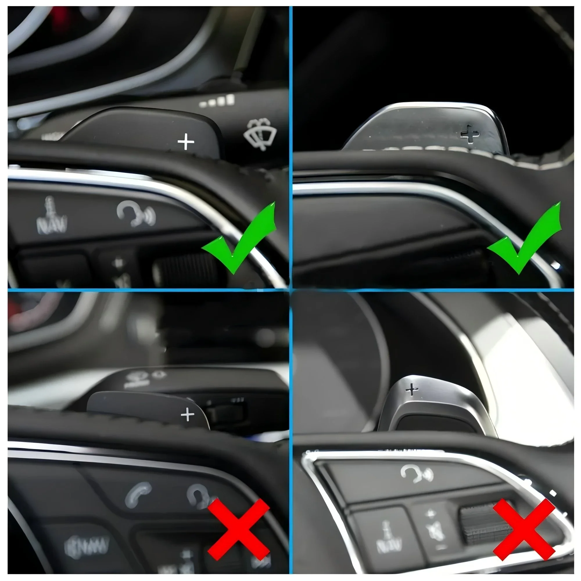 2Pcs Paddle Shifter Für Audi A4 B8 A3 8P S3 A5 A6 S6 C6 Q5 A8 R8 TT TTS MK2 8J Avant Auto Lenkrad Paddles Verlängerung DSG