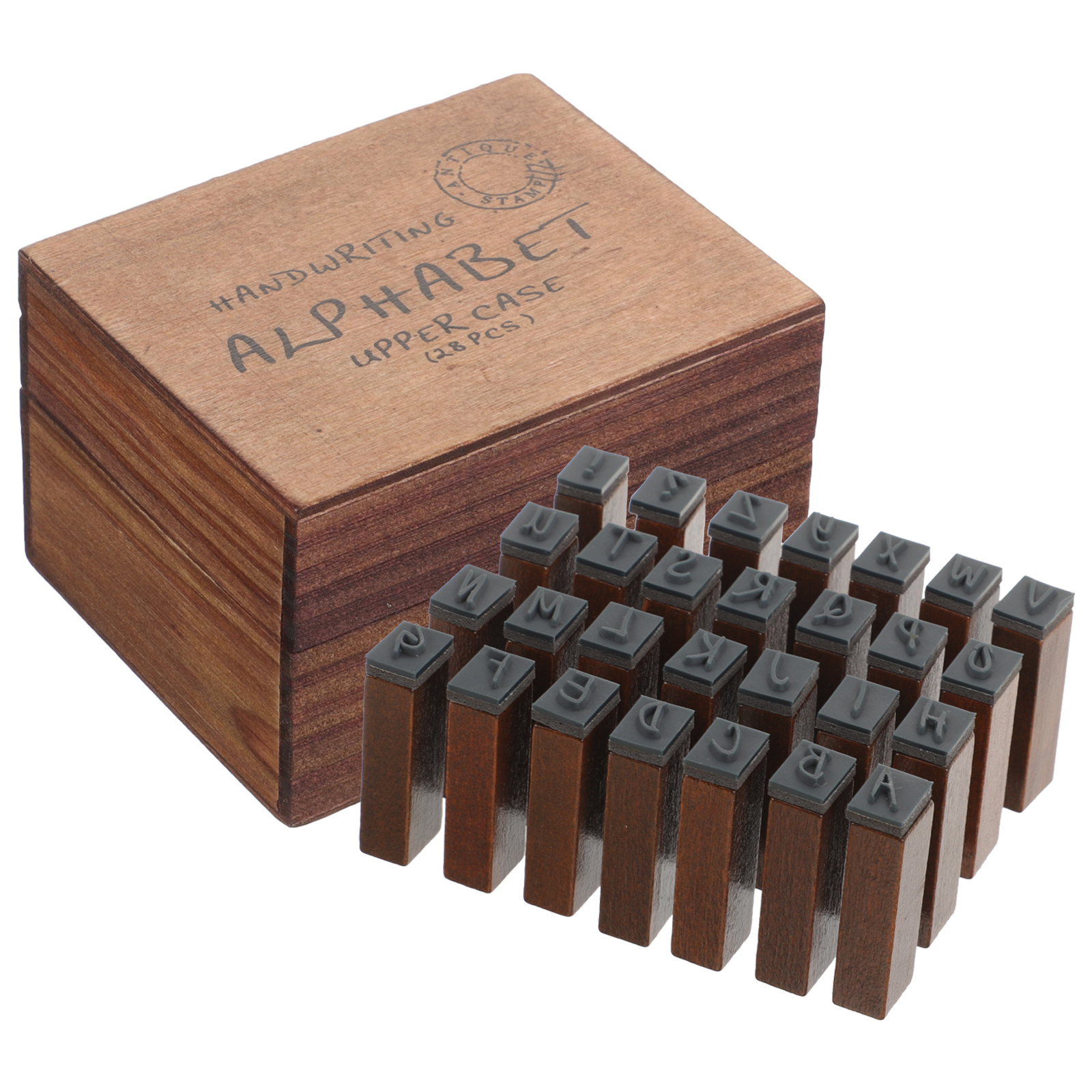 Embossed Vintage Letter Seal Scrapbook Journaling Wood Stickers Small Stamps Crafts