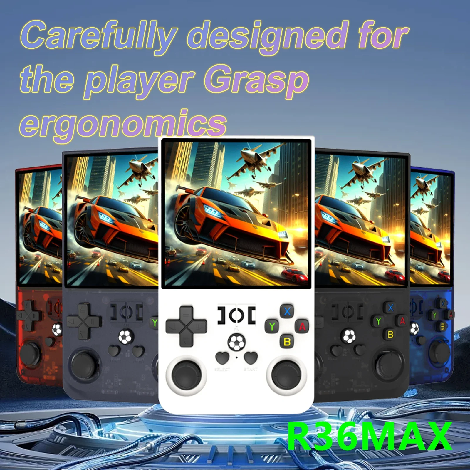 Consola de juegos R36MAX 64GB 128GB 18000+GAMES Sistema Linux 4.0 pulgadas K36 vs R36S Reproductor de vídeo de bolsillo de 3,5 pulgadas No requiere descarga