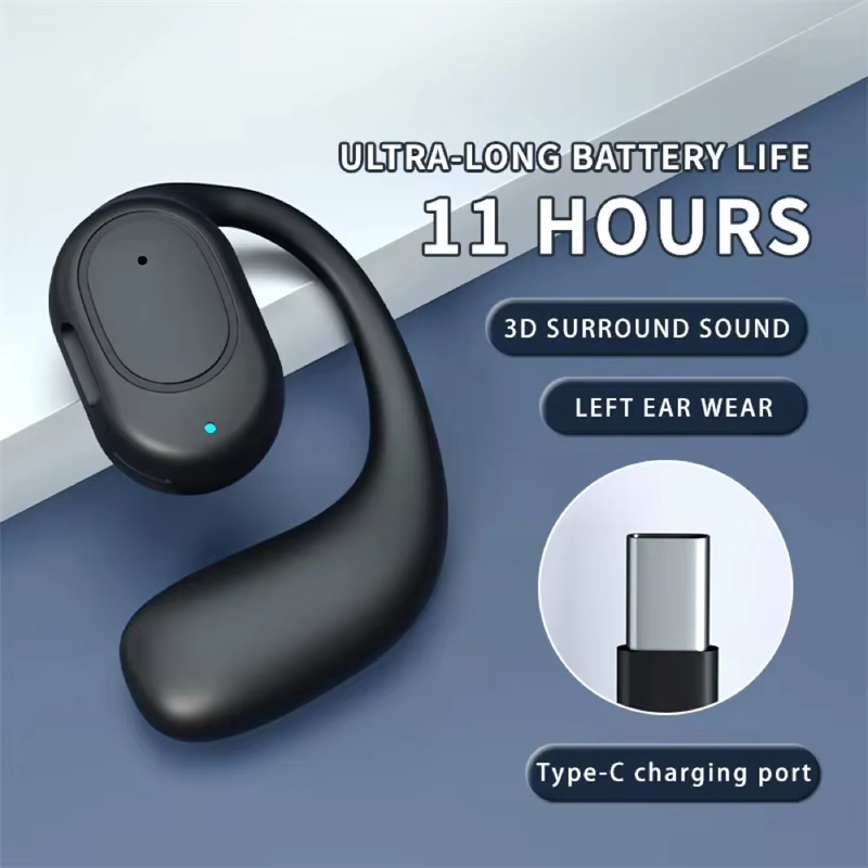 Wireless Bluetooth Headset Full Open Headphones Air Conduction Ear Hook Earphones Handsfree Noise Canceling Audifonos Sports