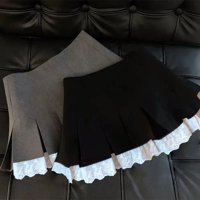 Falda de lentejuelas plateadas para mujer, minifalda de cintura alta, faldas cortas elegantes con purpurina brillante a la moda para mujer, faldas Y2k