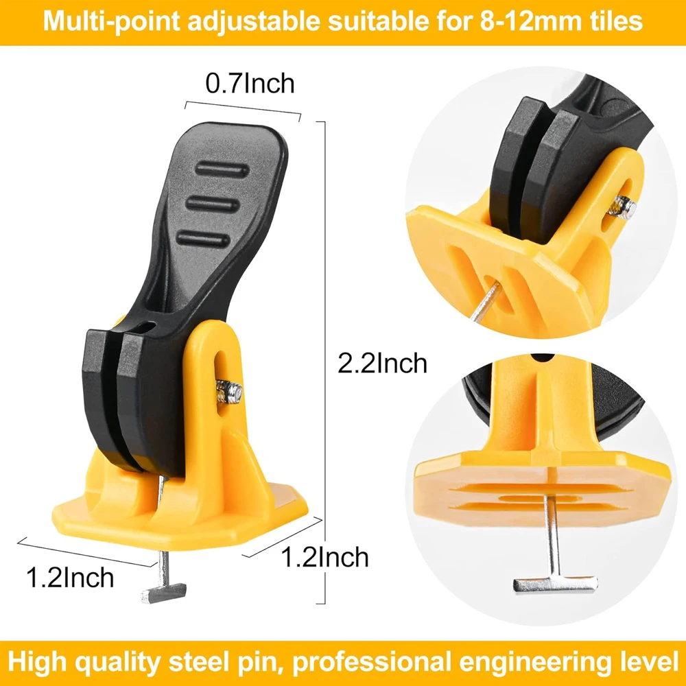 50 ชิ้นชั้นกระเบื้อง Leveling System คลิป Leveler Adjuster ชุดสําหรับวางกระเบื้อง Fixing แบนเซรามิคผนังเครื่องมือก่อสร้าง
